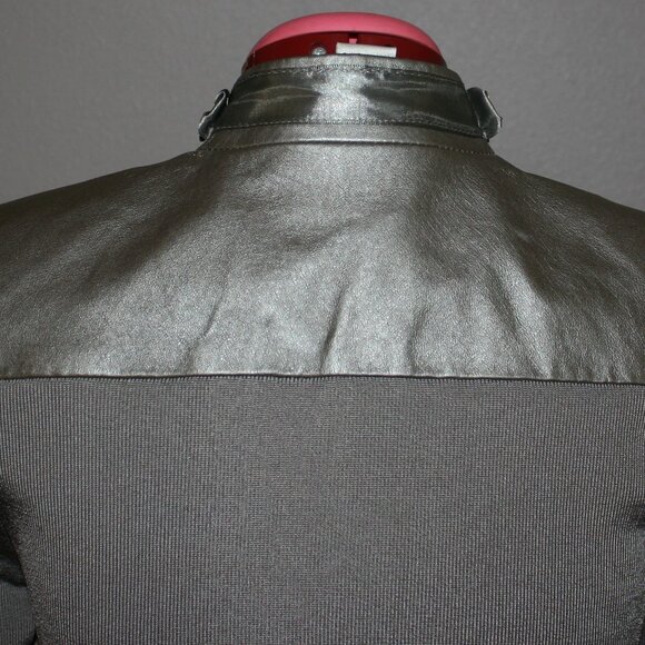 Nygard Collection Leather Sweater Jacket - PS(4-6) - Grey - Picture 5 of 9